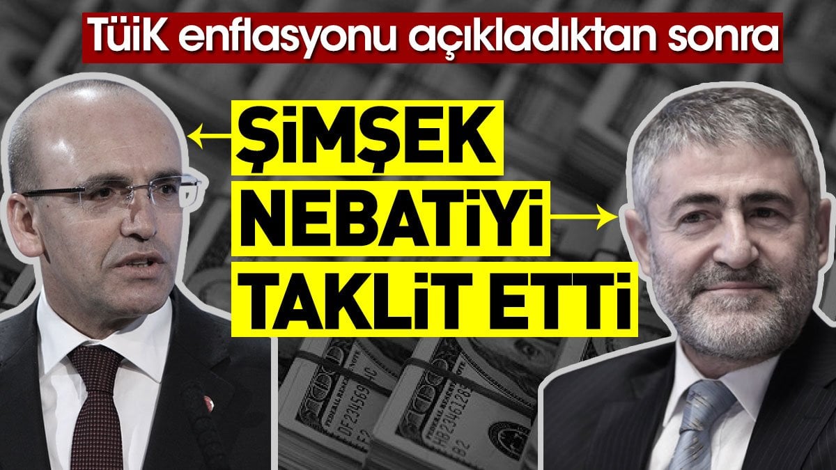 Mehmet Şimşek Nebatiyi taklit etti