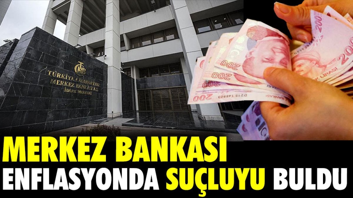 Merkez Bankası enflasyonda suçluyu buldu