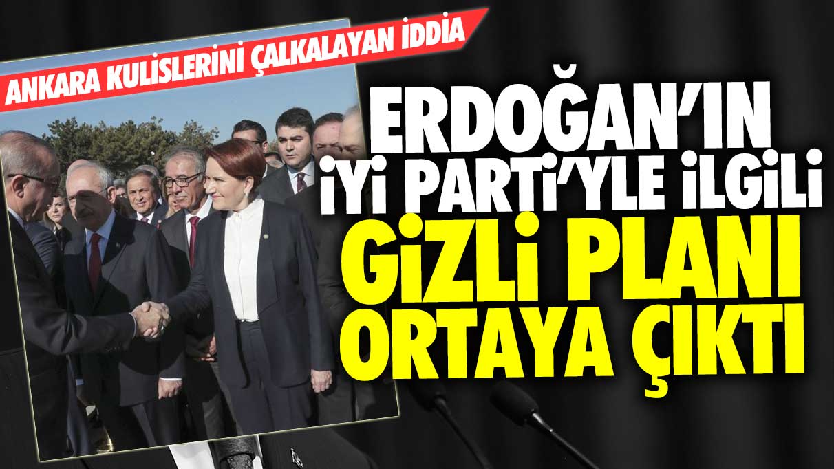 Erdoğan'ın İYİ Parti'yle ilgili gizli planı ortaya çıktı