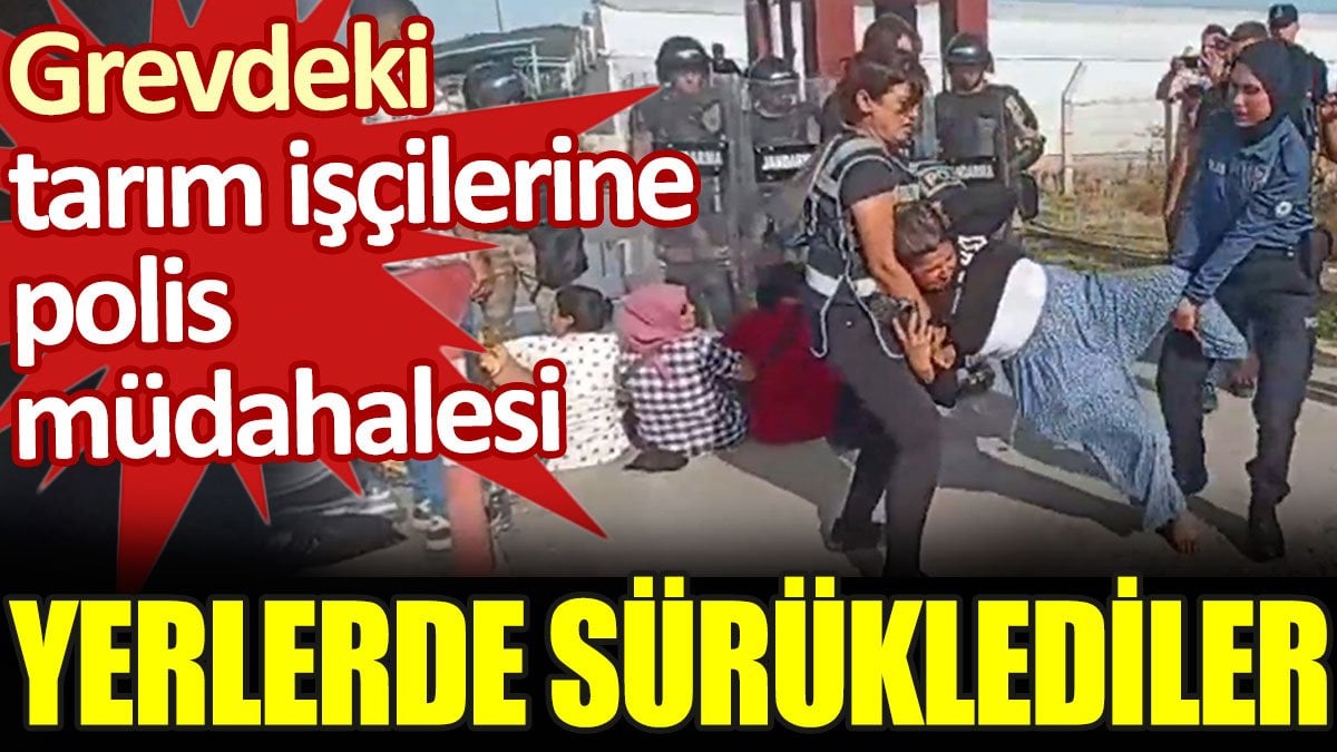 Grevdeki işçileri yerlerde sürüklediler