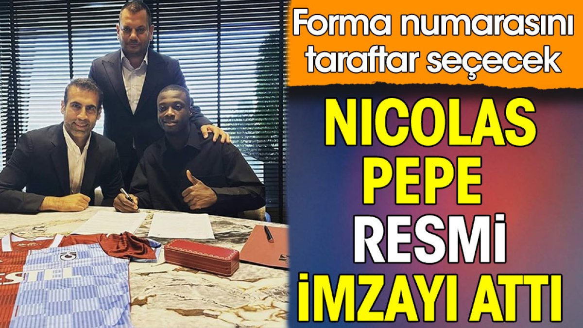 Nicolas Pepe Trabzonspor'a imzayı attı. Forma numarasını taraftar seçecek