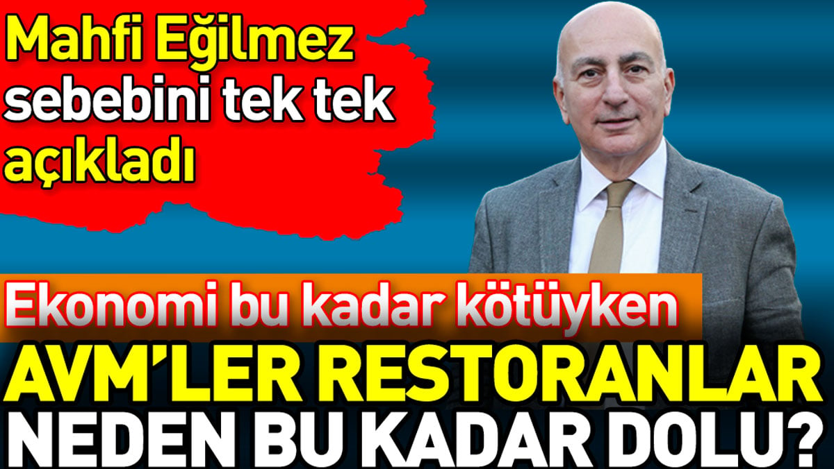 Mahfi Eğilmez ekonomi bu kadar kötüyken AVM ve restoranların neden ağzına kadar dolu olduğunu açıkladı