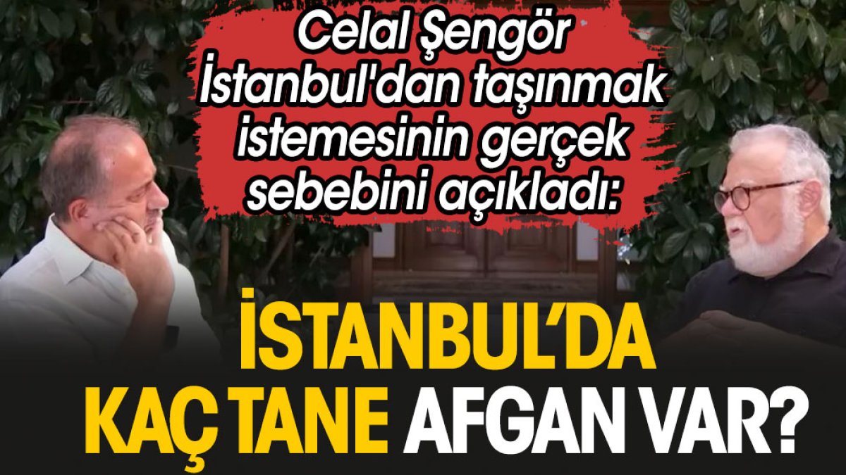 Celal Şengör İstanbul'dan taşınmak istemesinin gerçek sebebini açıkladı. İstanbul'da kaç tane Afgan var