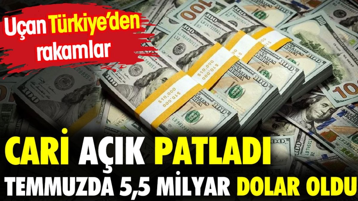 Cari açık patladı temmuzda 5,5 milyar dolar oldu