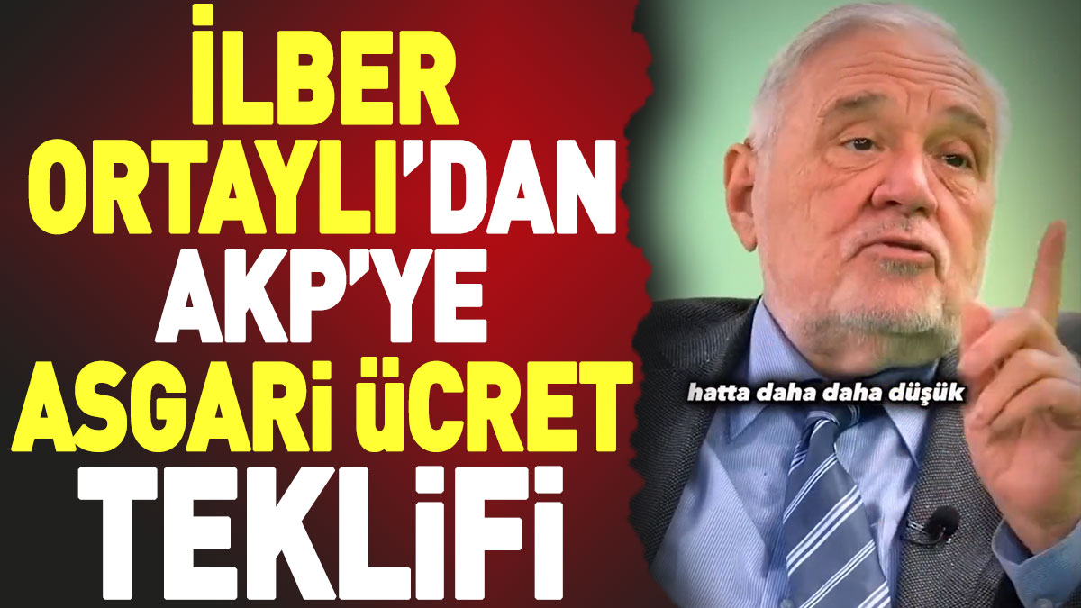 İlber Ortaylı’dan AKP’ye asgari ücret teklifi