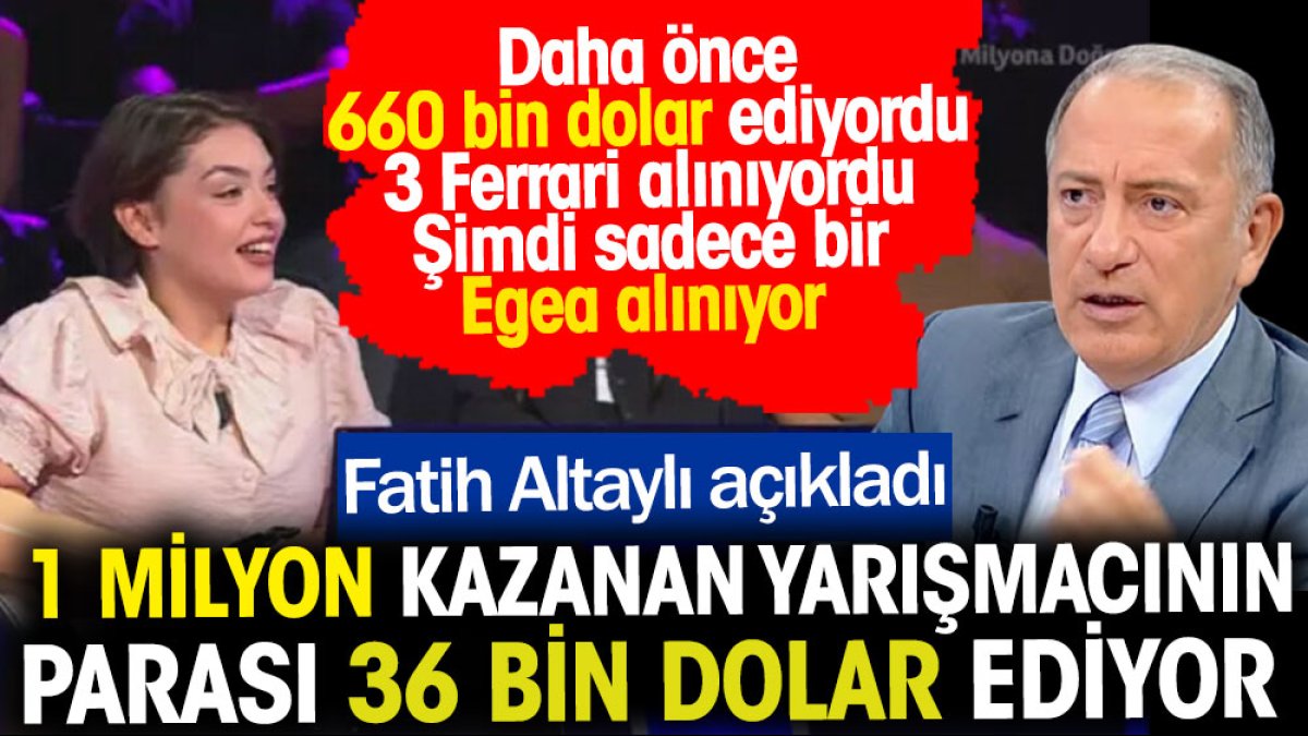 Fatih Altaylı 1 milyon kazanan yarışmacının parasının kaç dolar ettiğini açıkladı