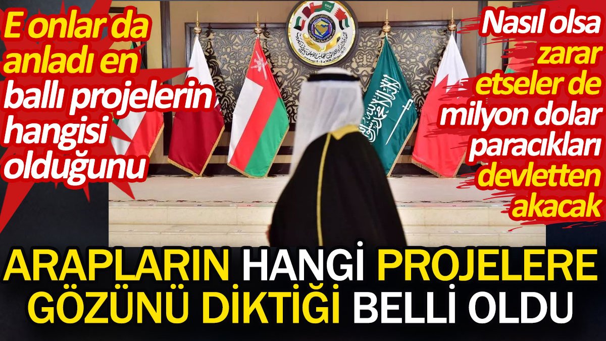 Arapların hangi ballı projelere gözünü diktiği belli oldu. Nasıl olsa devlet garantisi var