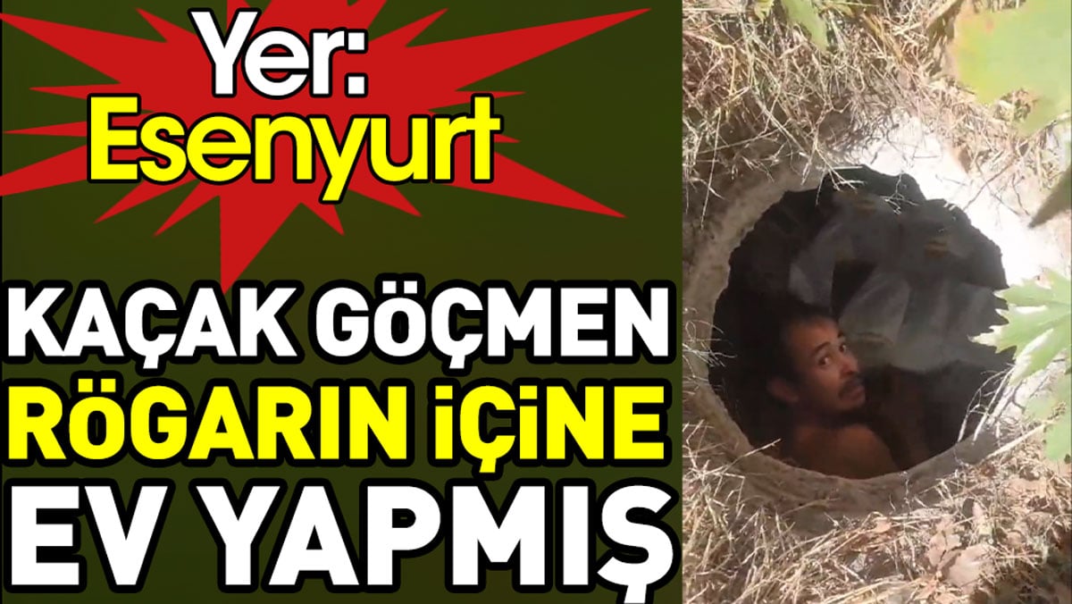 Esenyurt'ta kaçak göçmen rögarın içine ev yapmış