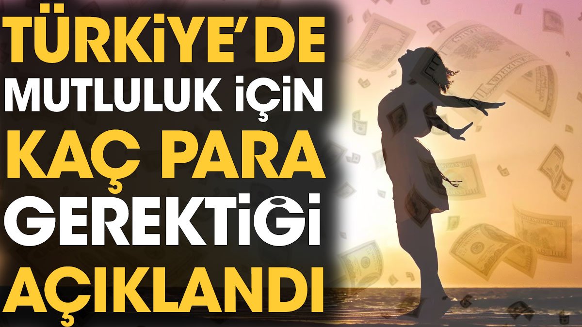 Türkiye'de mutluluk için kaç para gerektiği açıklandı