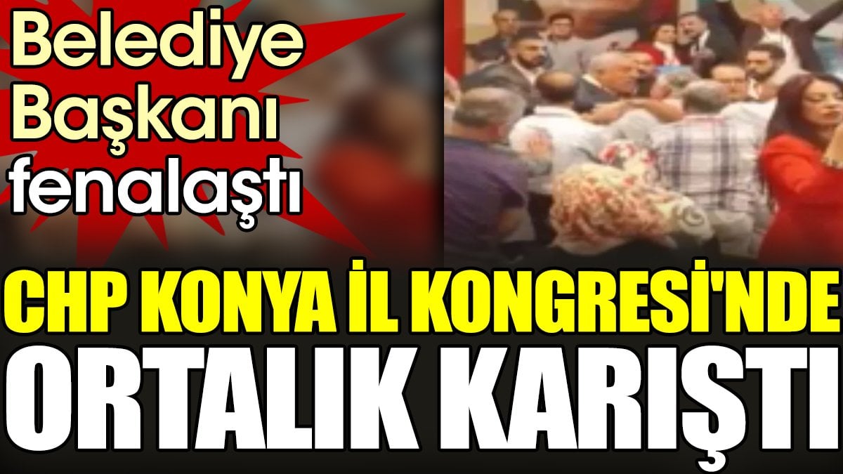 CHP Konya İl Kongresi'nde ortalık karıştı. Belediye Başkanı fenalaştı