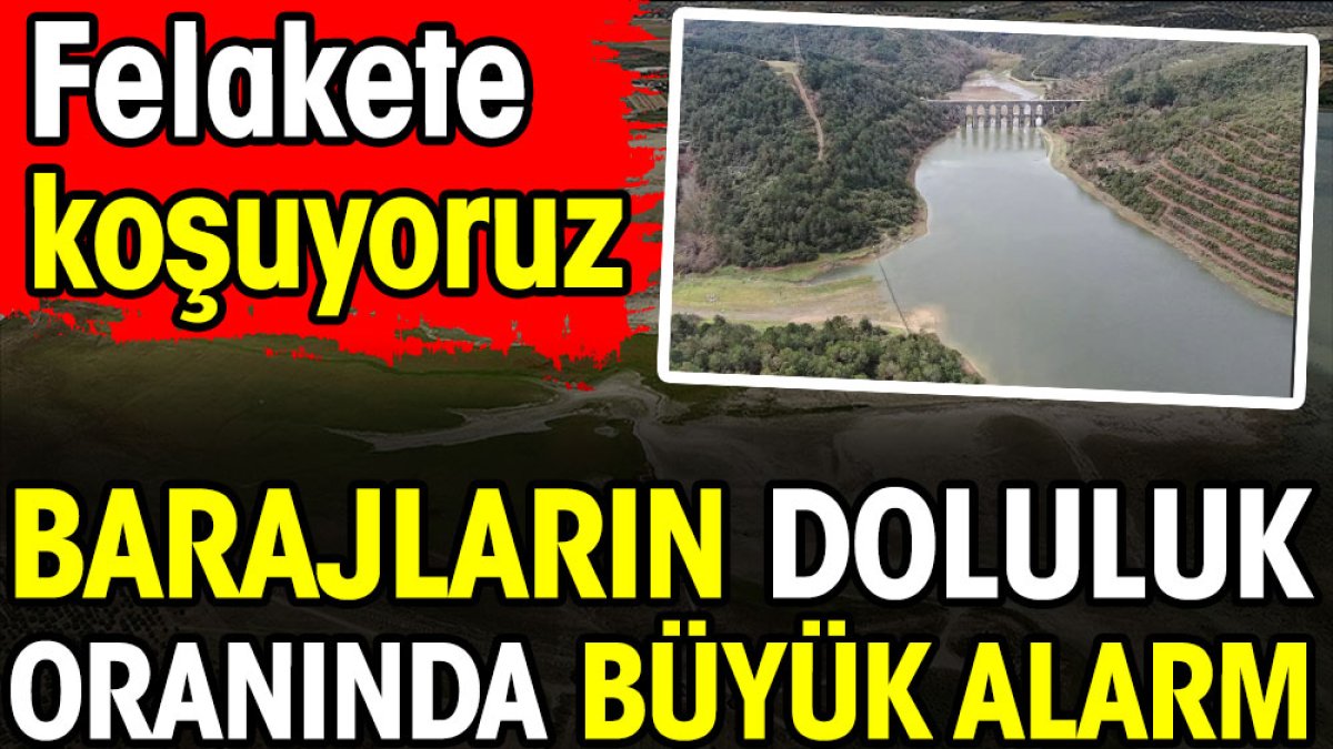 İstanbul'un barajlarında felakete koşuyoruz. Doluluk oranında büyük alarm