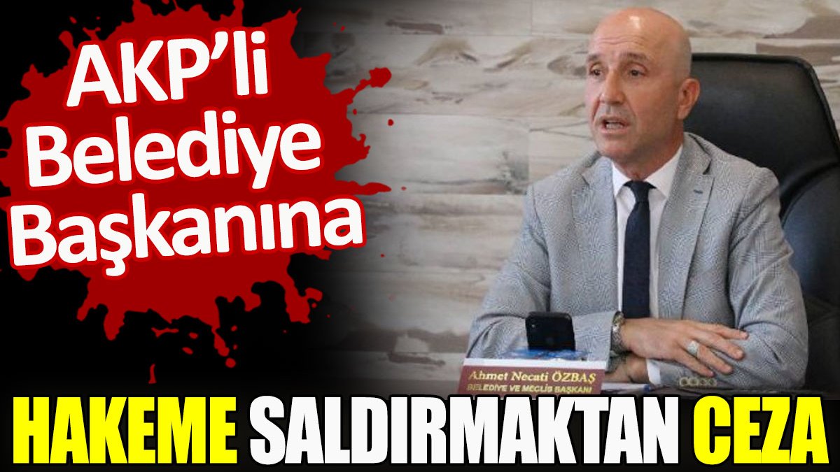AKP’li Belediye Başkanına hakeme saldırmaktan ceza