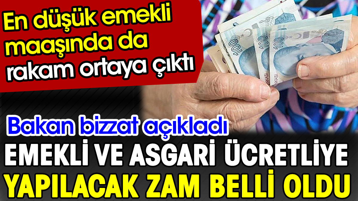 Emekliye yapılacak zammın oranı belli oldu. Bakan bizzat açıkladı. Rakamlar ortaya çıktı