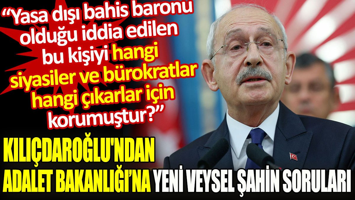 Kılıçdaroğlu'ndan Adalet Bakanlığı'na yeni Veysel Şahin soruları