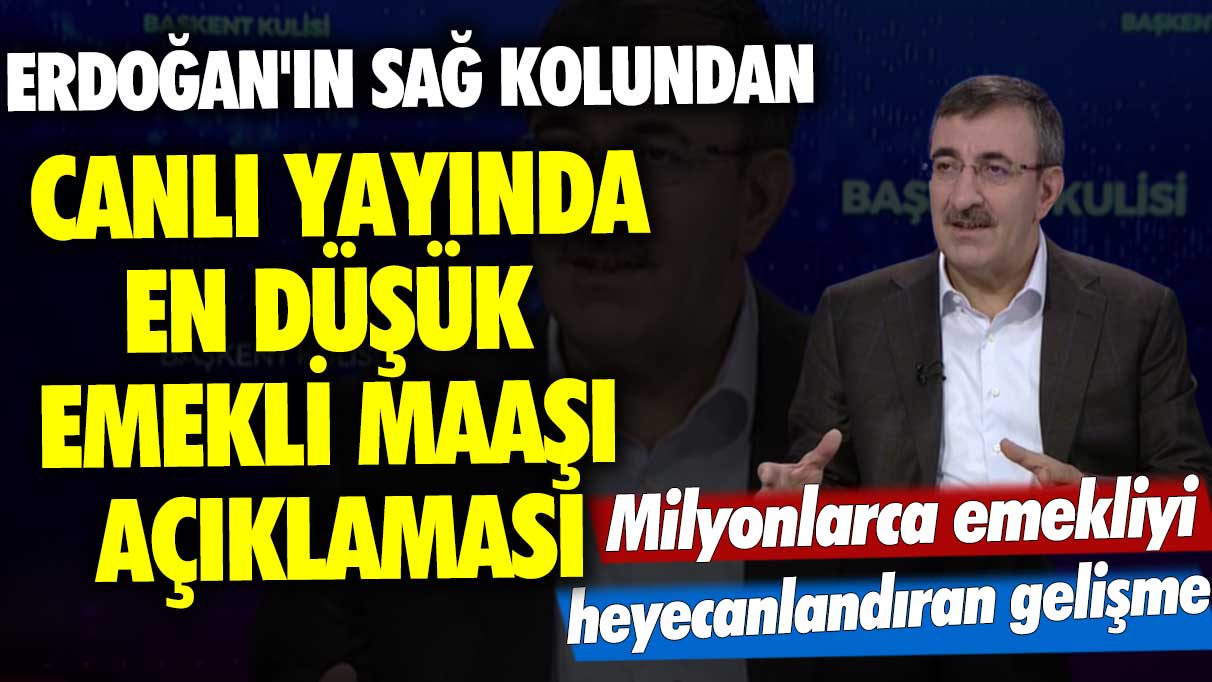 Erdoğan'ın sağ kolundan canlı yayında en düşük emekli maaşı açıklaması