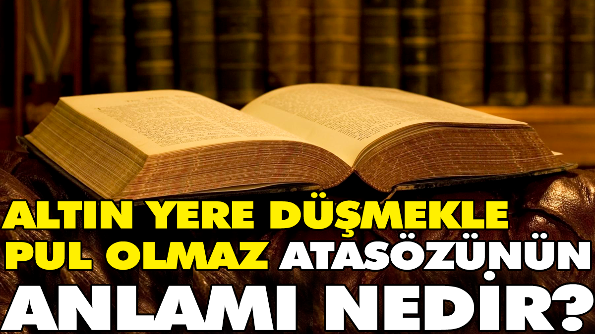 Altın yere düşmekle pul olmaz atasözünün anlamı nedir?