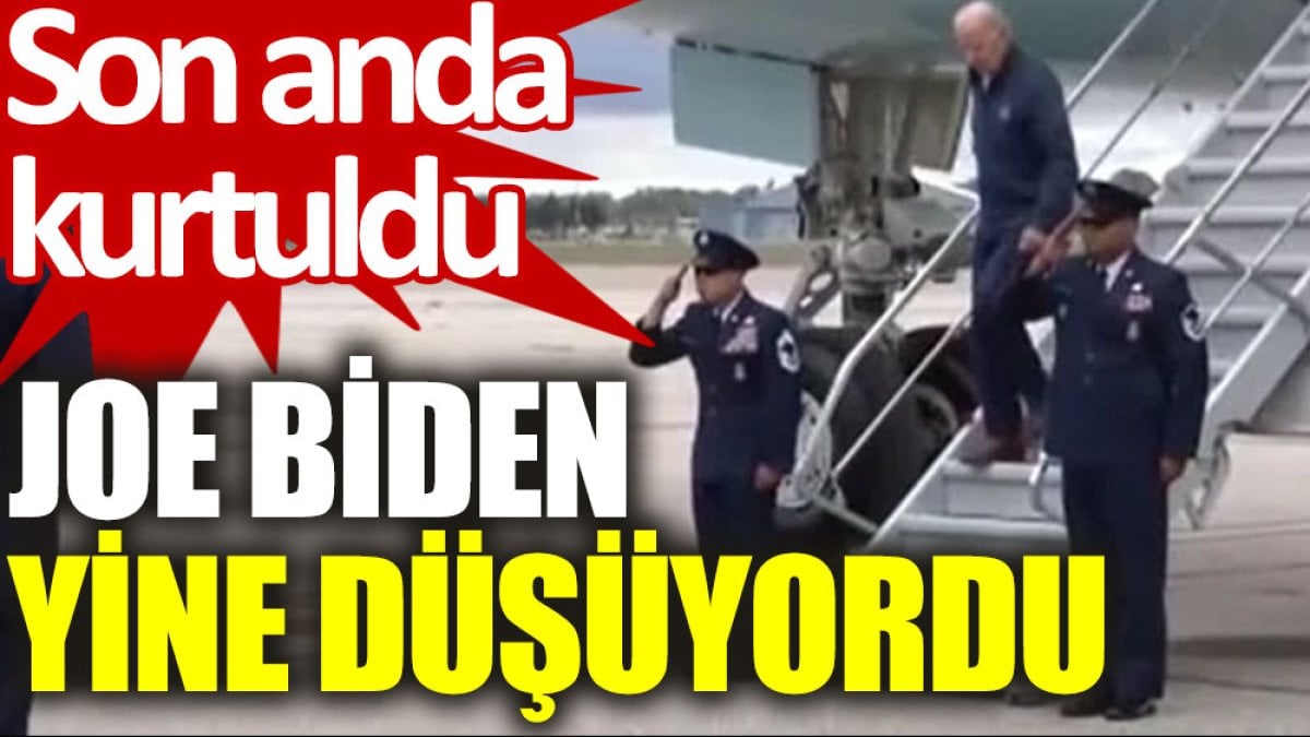 Joe Biden yine düşüyordu: Son anda kurtuldu