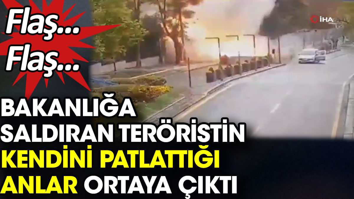 İçişleri Bakanlığı’na saldıran teröristin kendini patlattığı anlar ortaya çıktı