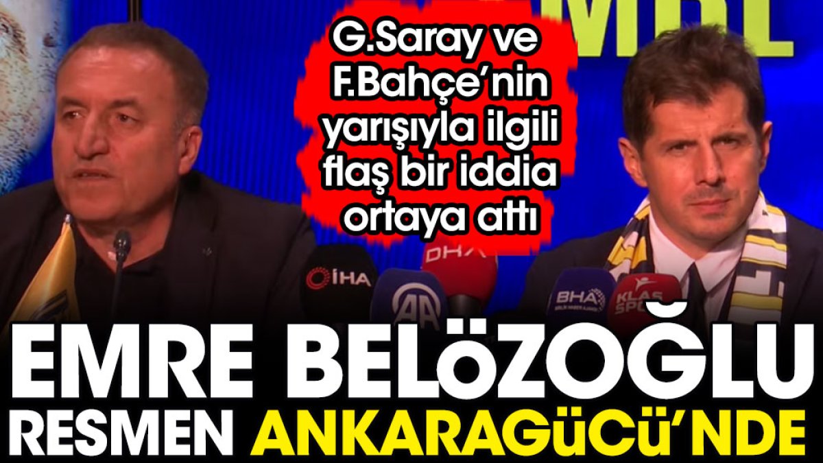 Emre Belözoğlu resmen Ankaragücü'nde. Galatasaray ve Fenerbahçe'nin ligdeki yarışıyla ilgili flaş bir iddia ortaya attı