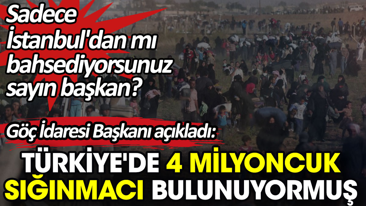 Göç İdaresi Başkanı açıkladı: Türkiye'de 4 milyoncuk sığınmacı bulunuyormuş!