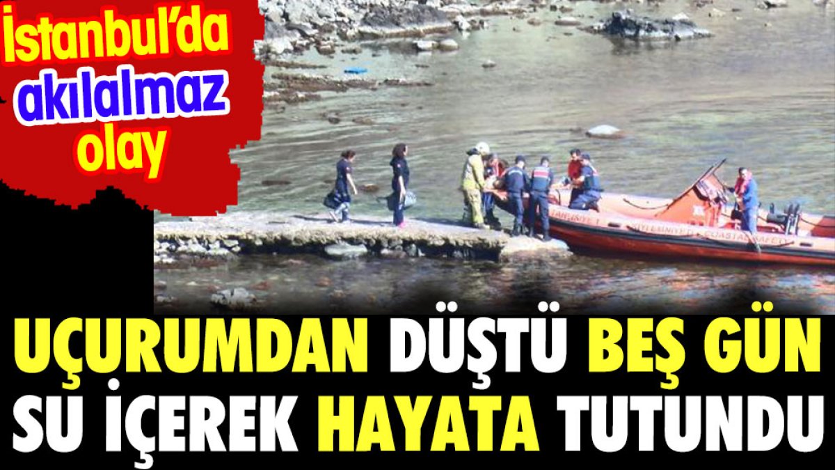 Uçuruma düştü beş gün su içerek hayata tutundu. İstanbul'da akıl almaz olay