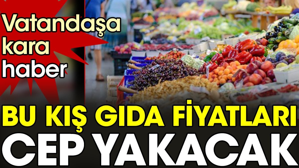 Bu kış gıda fiyatları cep yakacak. Vatandaşa kara haber