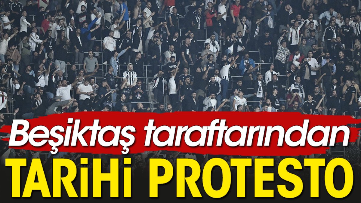 Beşiktaş taraftarından tarihe geçen protesto. Aboubakar bozdu