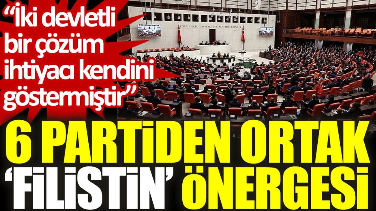 6 partiden ortak ‘Filistin’ önergesi: İki devletli bir çözüm ihtiyacı kendini göstermiştir