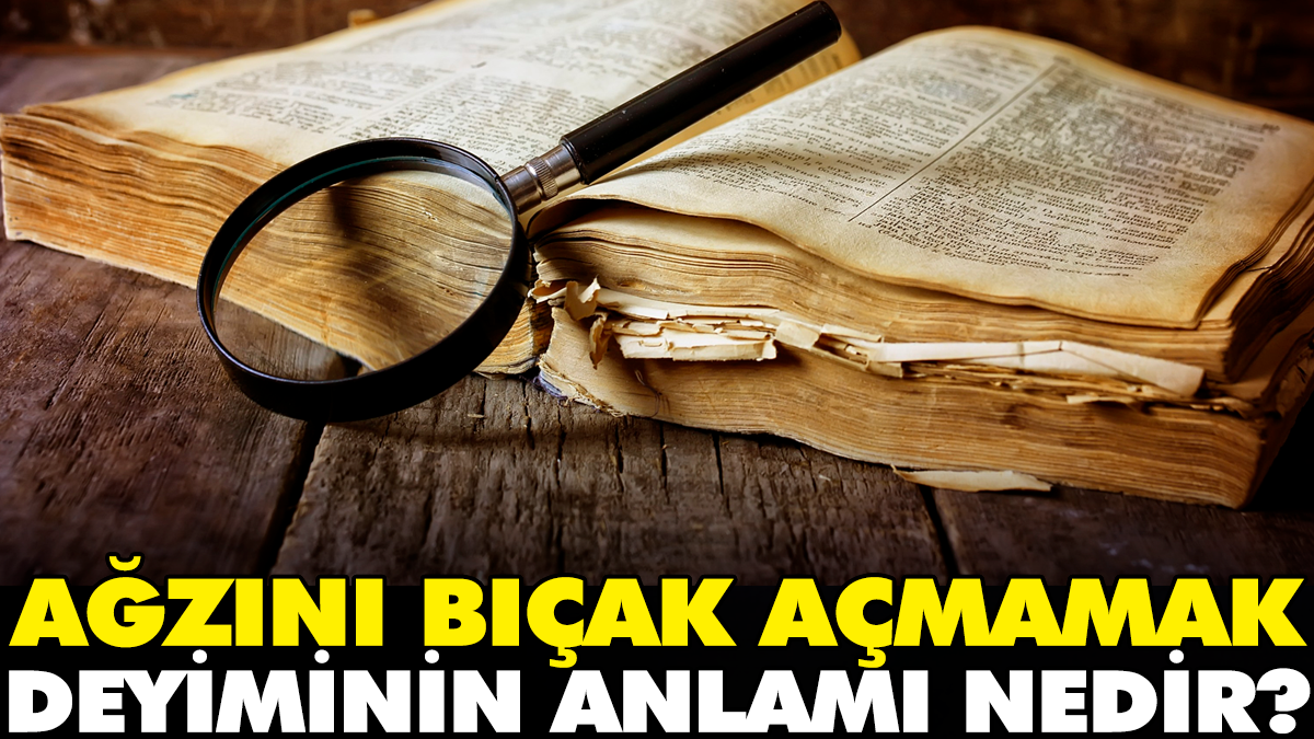 Ağzını bıçak açmamak deyiminin anlamı nedir?