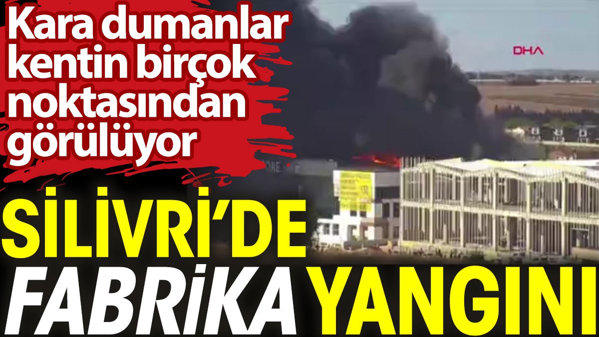 Silivri’de mobilya fabrikasında yangın: Kara dumanlar kentin birçok noktasından görülüyor