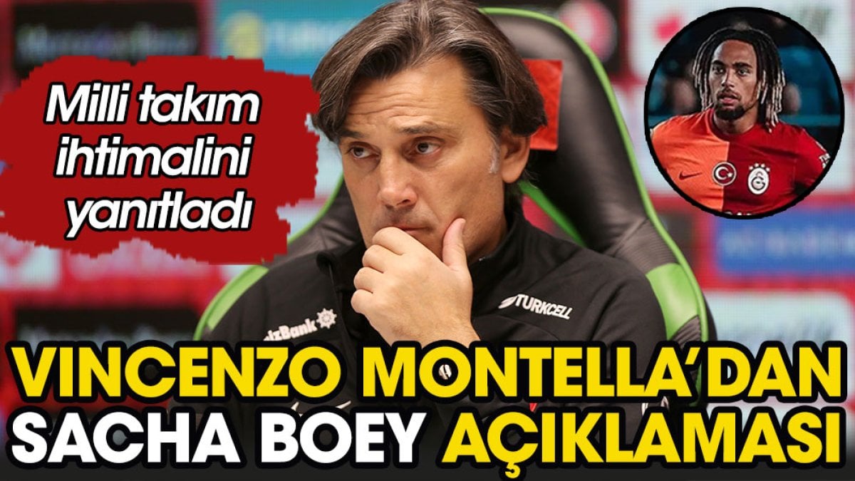 Vincenzo Montella'dan Sacha Boey açıklaması. Milli takıma mı geliyor