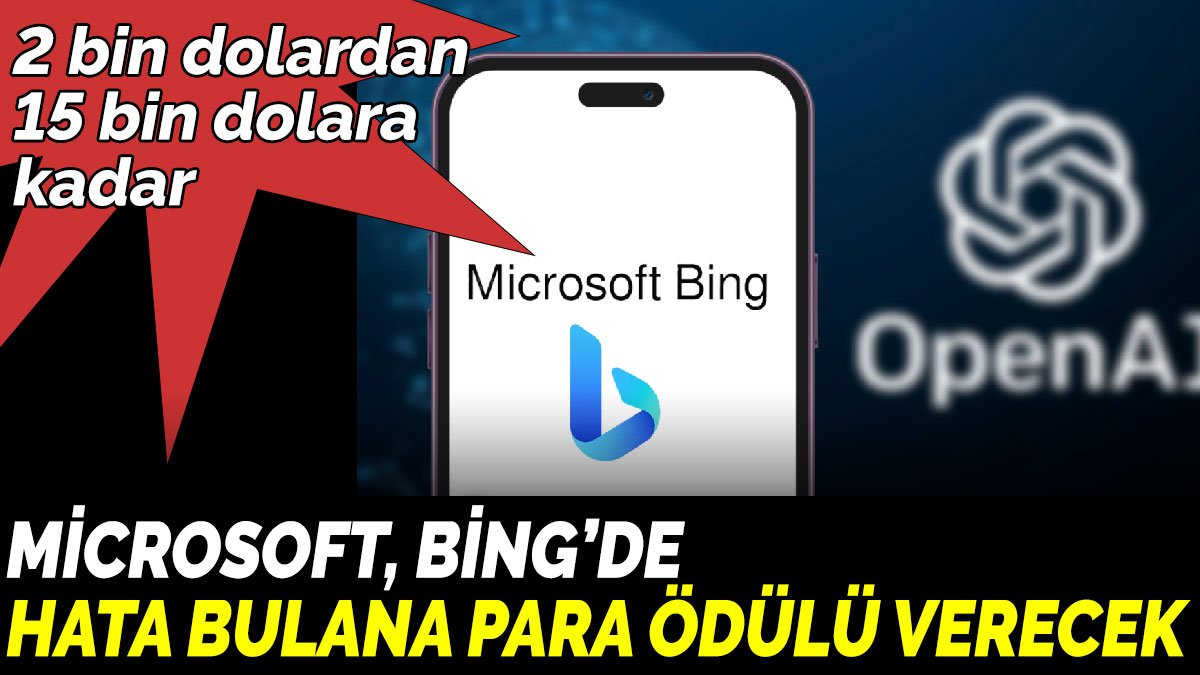 Microsoft, Bing’de hata bulana para ödülü verecek