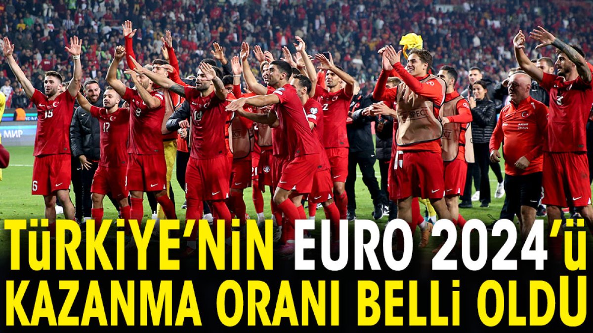 Türkiye'nin EURO 2024'ü kazanma oranı belli oldu