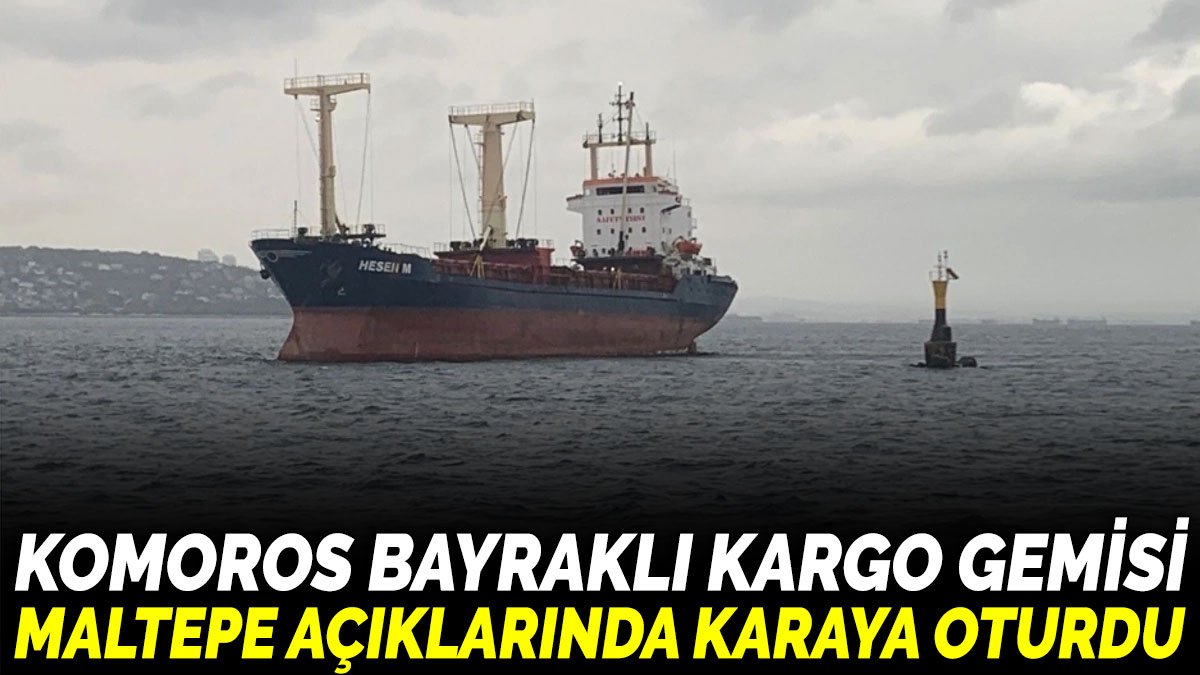 Komoros bayraklı kargo gemisi Maltepe açıklarında karaya oturdu