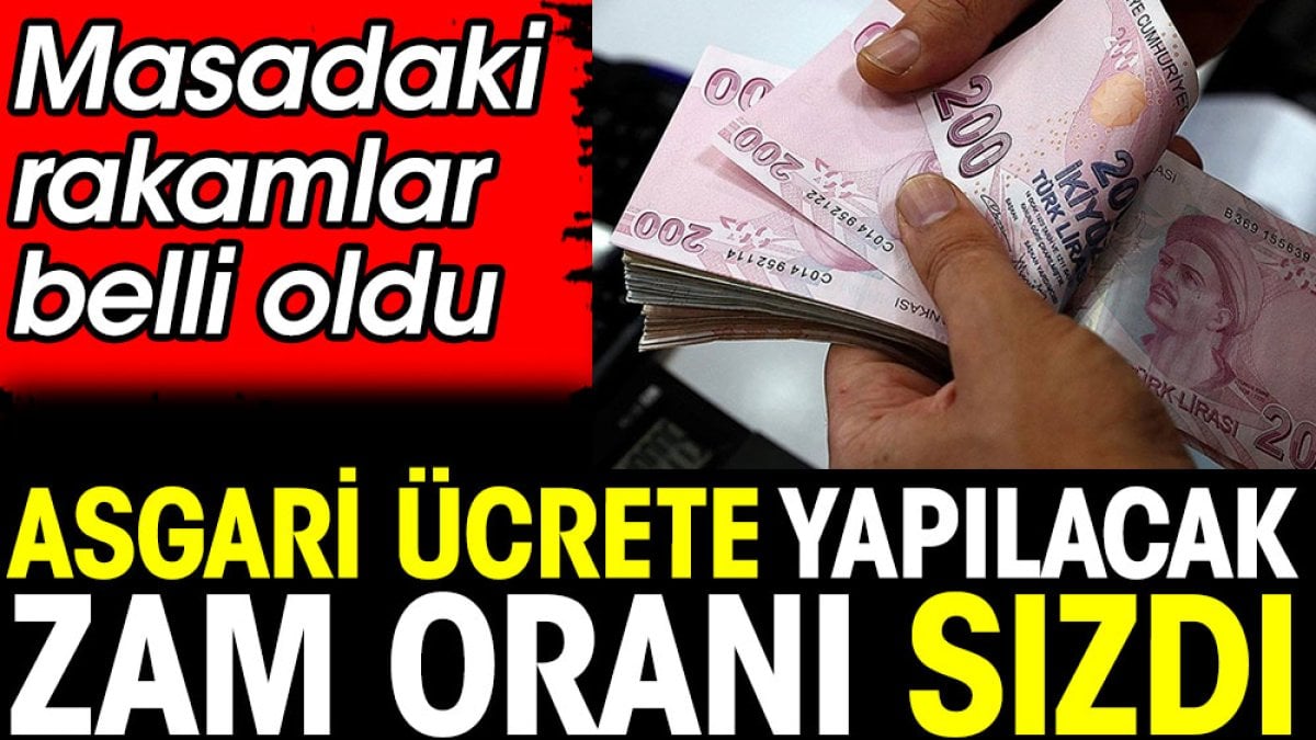 Asgari ücrete yapılacak zam oranı sızdı. Masadaki rakamlar belli oldu