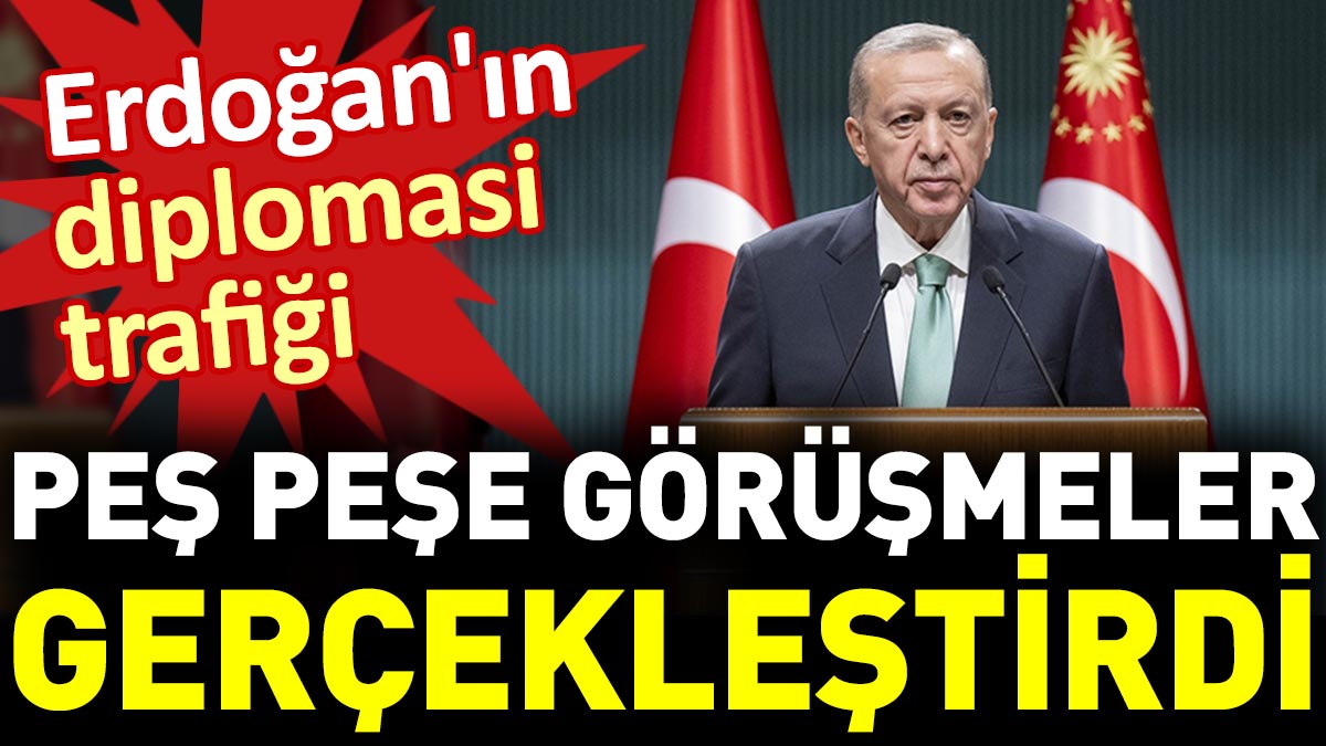 Erdoğan'ın diplomasi trafiği. Peş peşe görüşmeler gerçekleştirdi