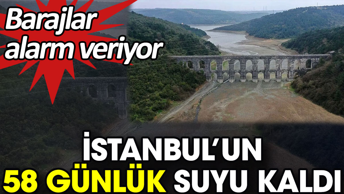 İstanbul’un 58 günlük suyu kaldı. Barajlar alarm veriyor