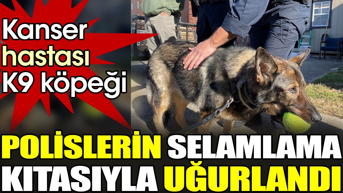 Kanser hastası K9 köpeği, polislerin selamlama kıtasıyla uğurlandı