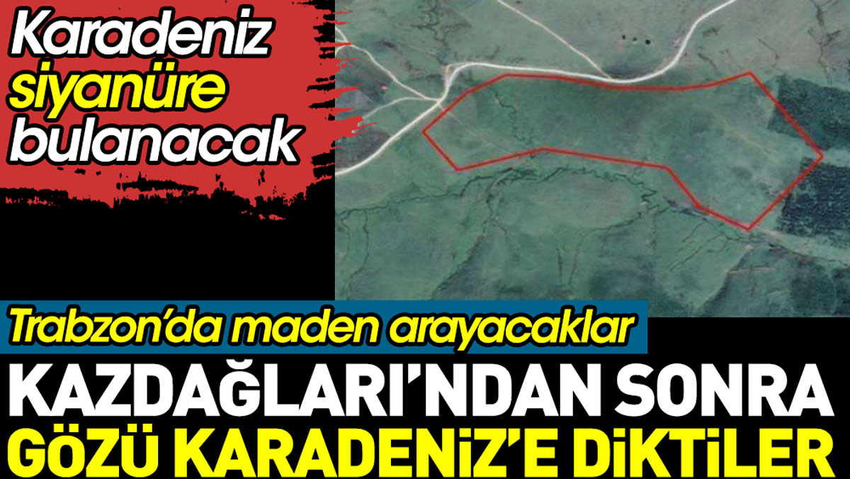 Trabzon’da maden arayacaklar. Kazdağları’ndan sonra gözü Karadeniz’e diktiler