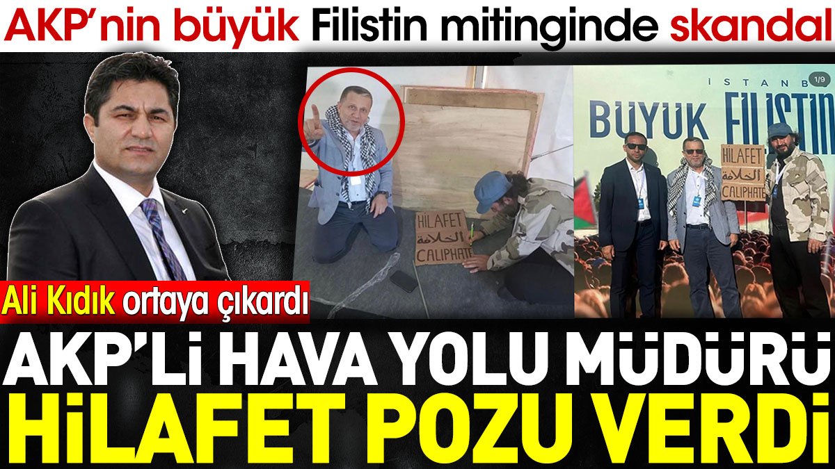 AKP'li Havayolu Müdürü Hilafet pozu verdi