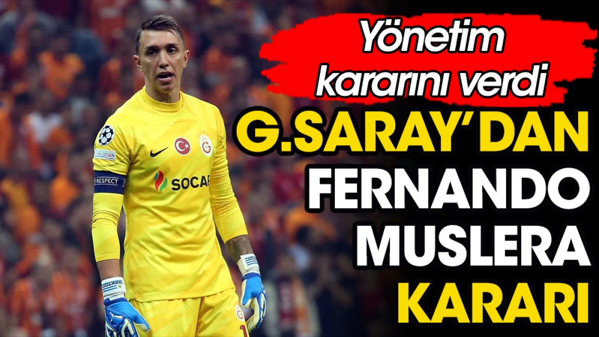 Galatasaray'dan flaş Muslera kararı. Takımdaki geleceği belli oldu