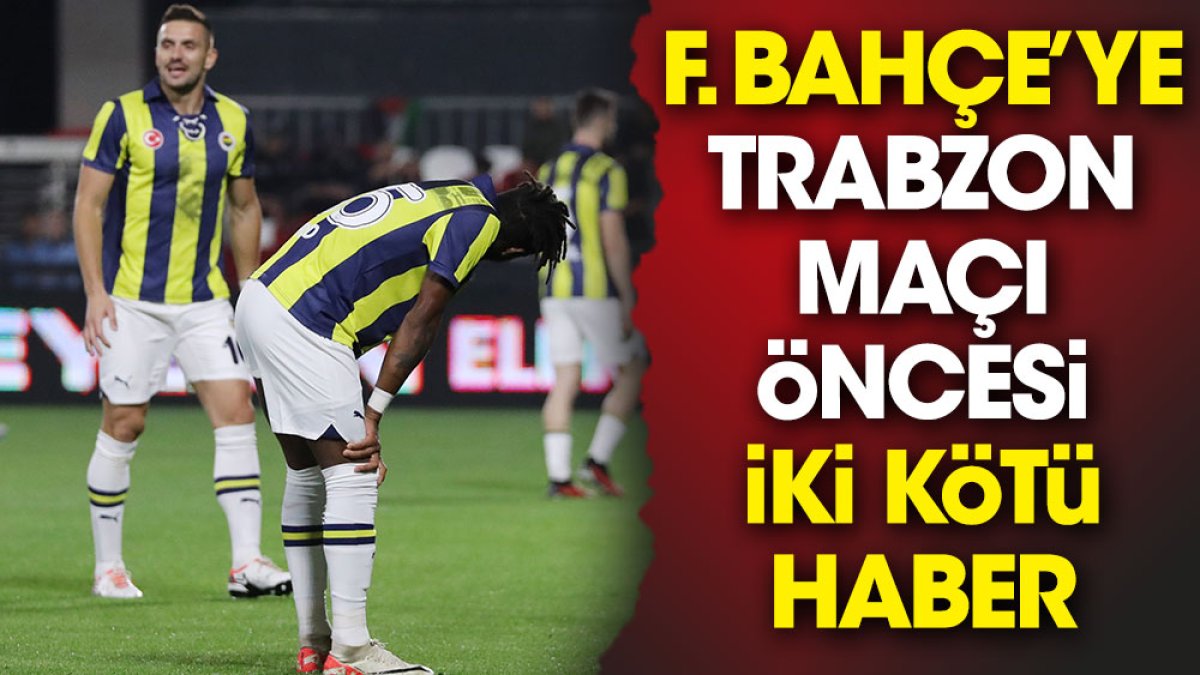Fenerbahçe'de Fred ve Becao gelişmesi. Trabzonspor maçı öncesi kötü haber