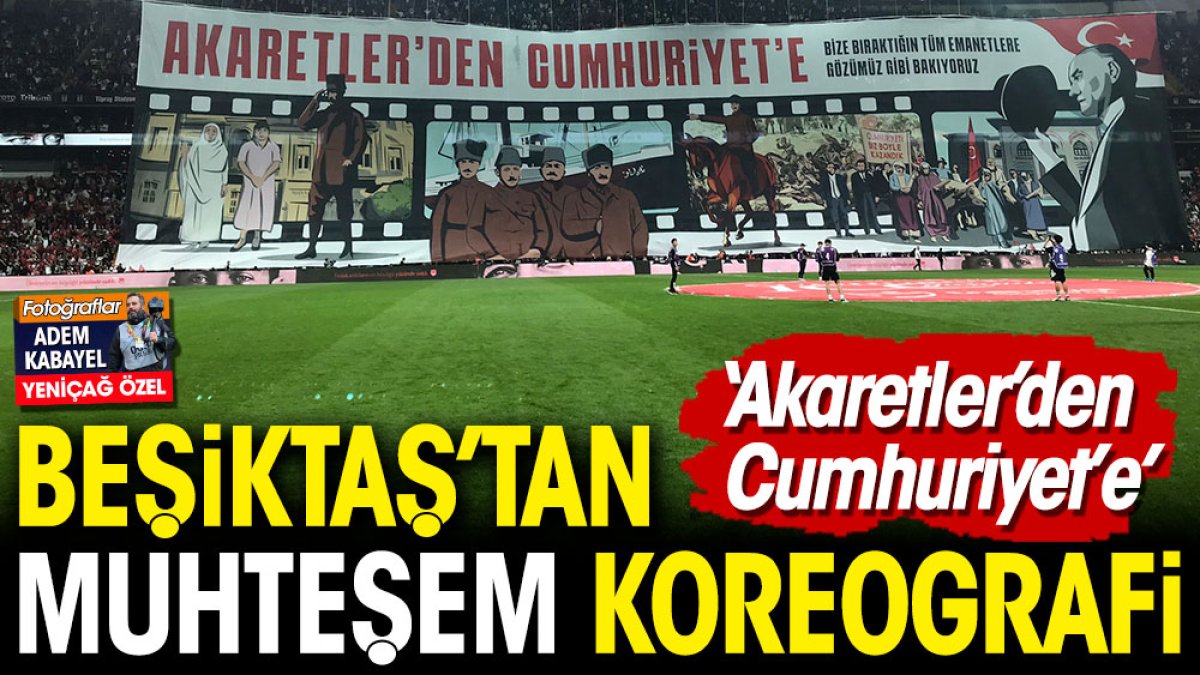 Beşiktaş'tan muhteşem koreografi: Akaretler'den Cumhuriyet'e