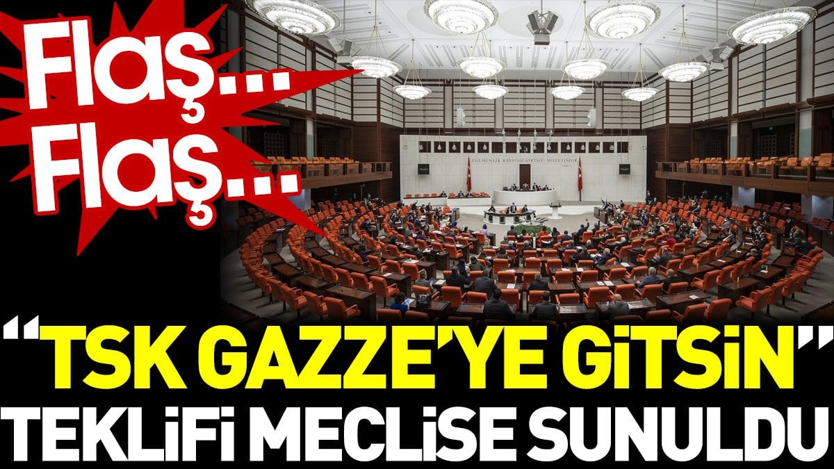 Flaş.. Flaş.. TSK Gazze'ye gitsin teklifi meclise sunuldu