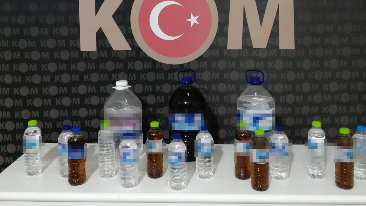 Kırıkkale'de evinde 21 litre kaçak içki üreten şahıs hakkında adli işlem