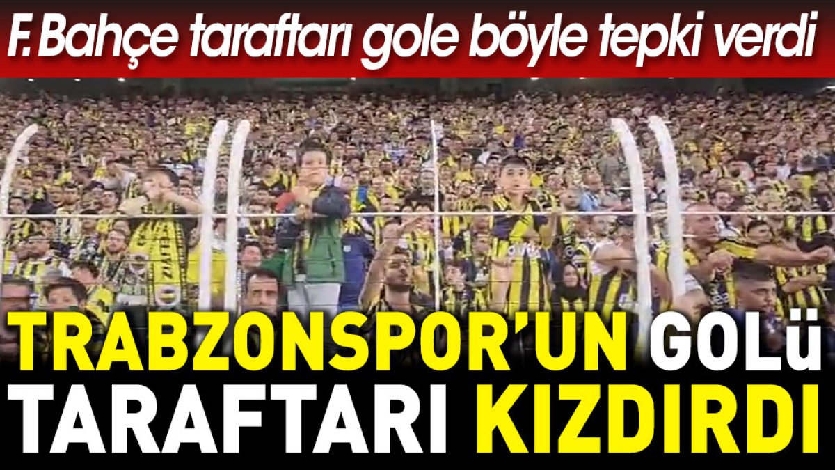 Trabzonspor'un attığı gol Fenerbahçe taraftarını kızdırdı. Böyle tepki verdiler