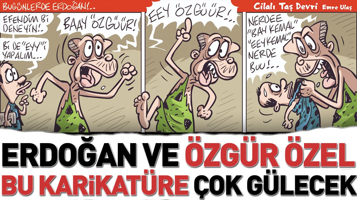 Erdoğan ve Özgür Özel bu karikatüre çok gülecek. Emre Ulaş çizdi