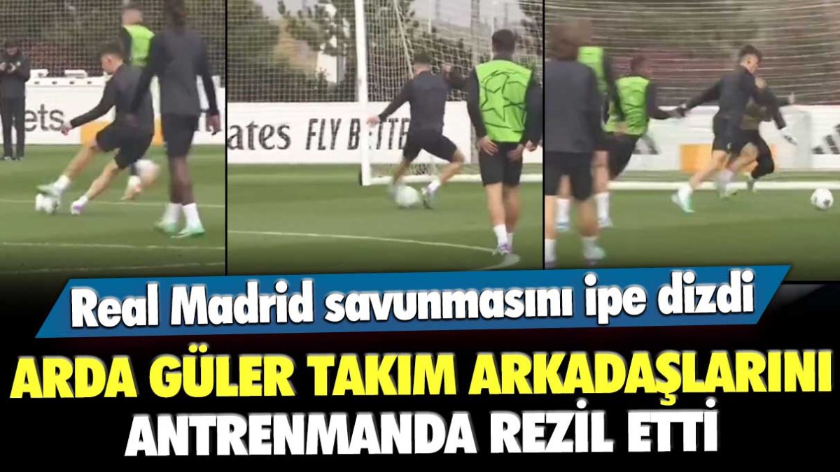 Arda Güler takım arkadaşlarını rezil etti... Antrenmanda Real Madrid savunmacılarını ipe dizdi!