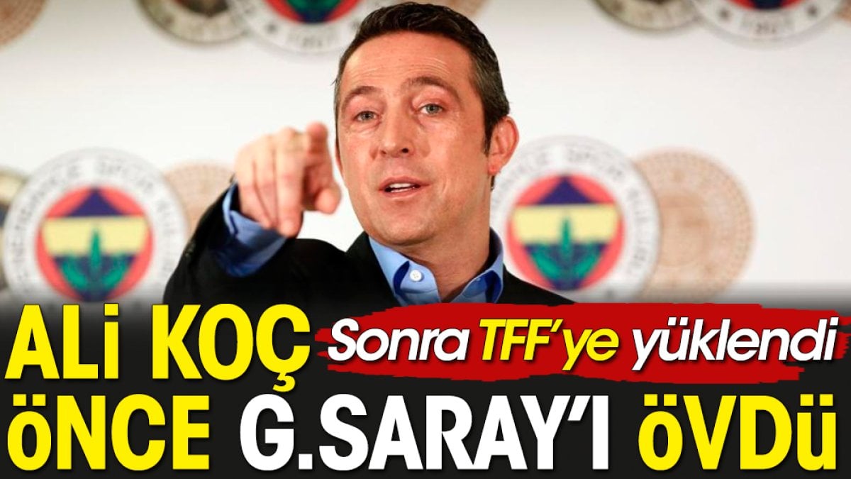 Ali Koç önce Galatasaray'a jest yaptı sonra 'Şike ve bahis' dedi