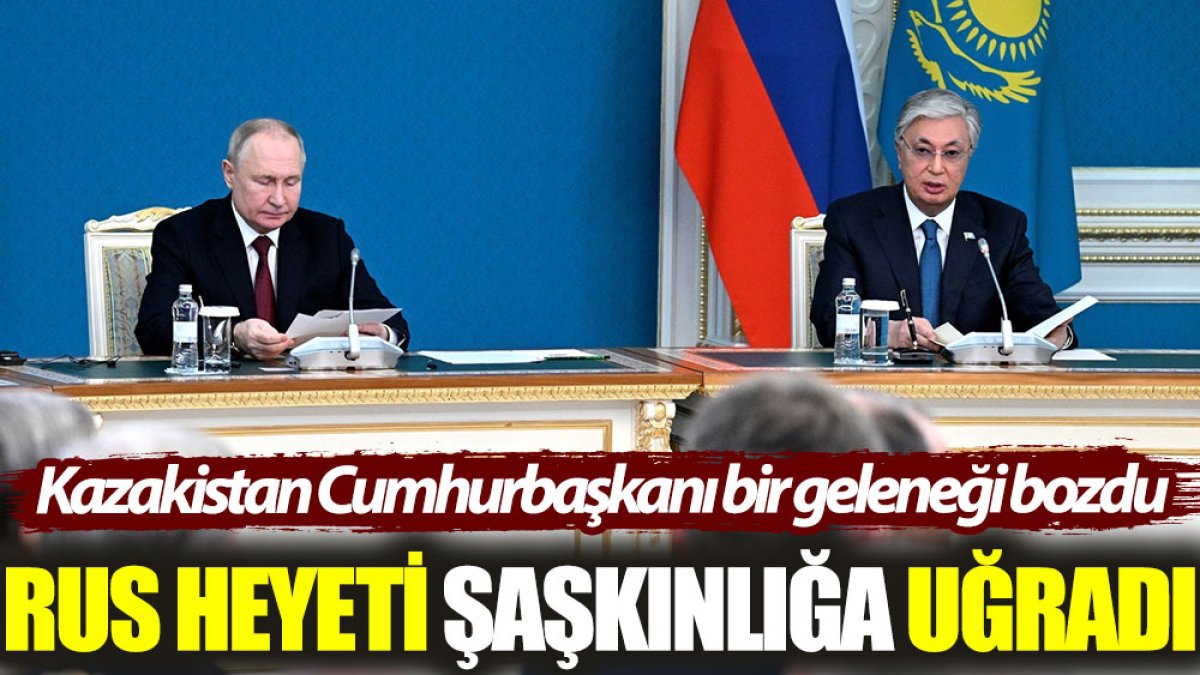 Kazakistan Cumhurbaşkanı bir geleneği bozdu: Rus heyeti şaşkınlığa uğradı